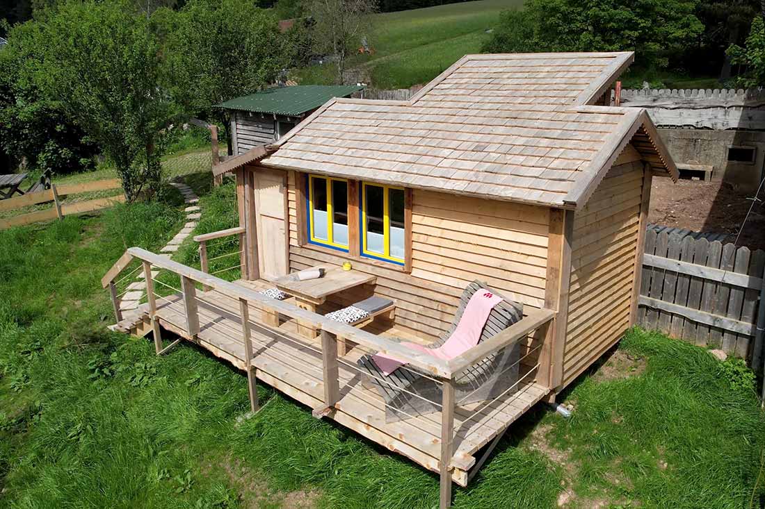 Unser gemütliches Tinyhouse - Familienferien und Kinderparadies auf dem Farnbauernhof in Schönwald im Schwarzwald